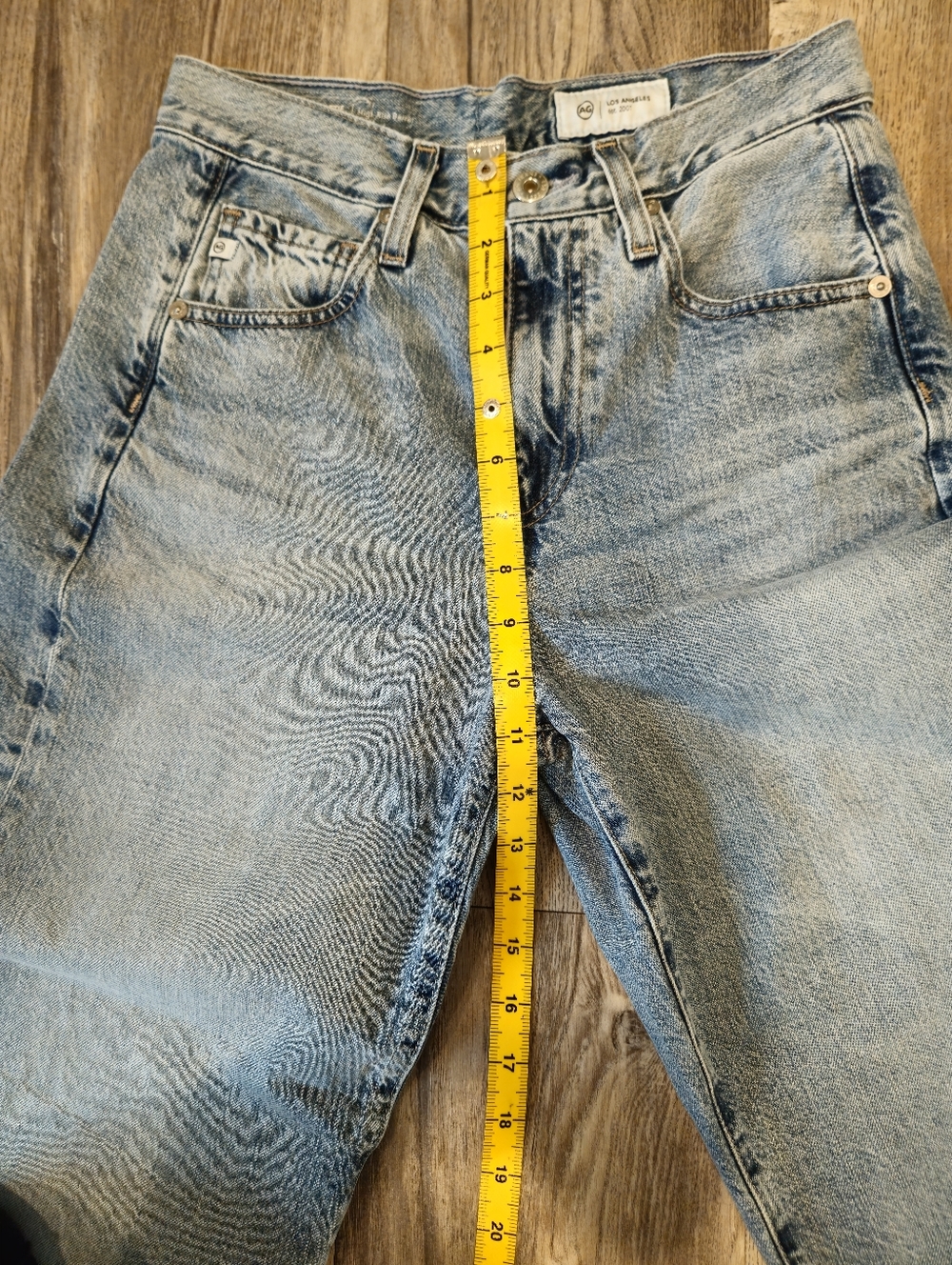 AG Adriano Goldschmied Hattie Barrel Jeans Size 24 High Rise Light Wash Denim - Picture 8 of 13